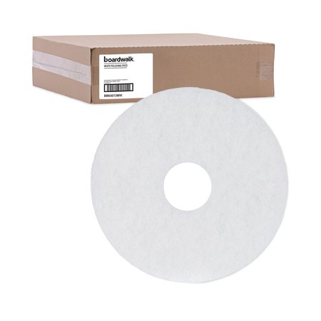 Premiere Pads Polishing Floor Pads, 13", White, PK5 PAD 4013 WHI